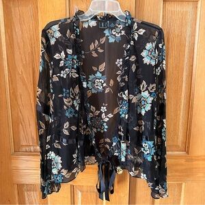 INC Silk Blouse Cardigan